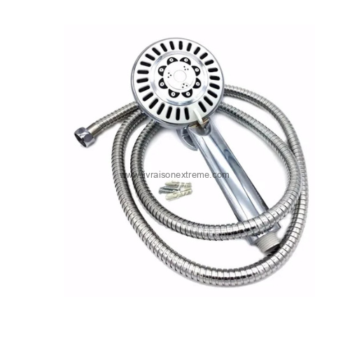 Pommeau de douche multi-jets YUXIN – Kit complet (pommeau + flexible 1/2’’)-Téléphone – Image 3