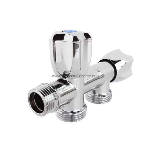 Vanne d’angle Faucet 3 voies – Séparateur 1/2’’ (corps métallique chromé) – Image 3
