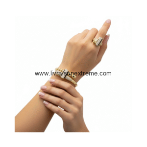 Parure bracelet et bague style luxueux