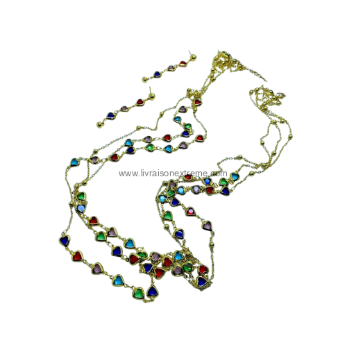 Parure Rainbow Heart