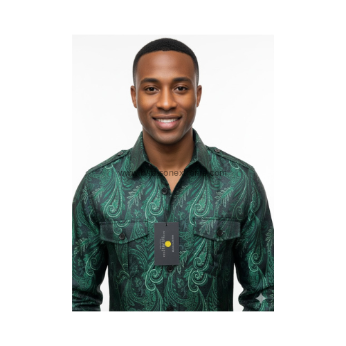 Chemise Présidentielle – Baroque vert impérial – Image 2