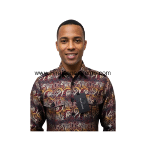 Chemise Présidentielle – Arabesques Bordeaux & Or