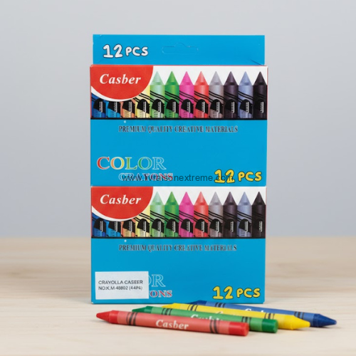 Crayons de Cire CASBER – Boîte de 24 Couleurs Vives (Le Compagnon des Jeunes Artistes) – Image 2
