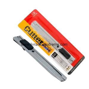 Cutter Professionnel (Couteau Utilitaire) – Lame Sécable et Rétractable (Sécurité Optimale)