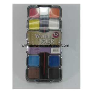 Gouache – Palette 12 couleurs (No. 1223) avec pinceau