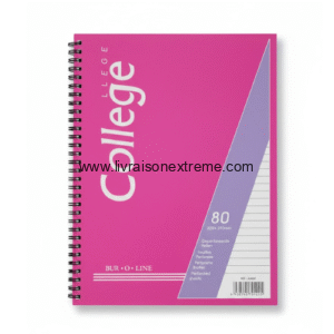 Cahier de collège spiralé A4+ Ligné – 80 feuilles