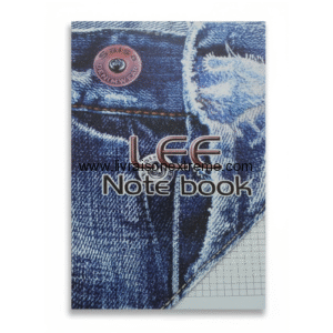 Cahier JEANS LUX “LEE Note Book” – 100 feuilles (200 pages), Quadrillé