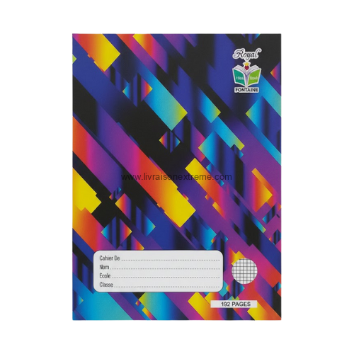 Paquet Cahier Fontaine Royal – Design Géométrique Bleu