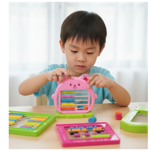 Boulier compteur (Abacus) Ours rose – Mix-LVX-20192 – Image 2