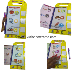 Livre d'apprentissage - Alphabet Anglais Effaçable - DON-31-393 (A-Z)
