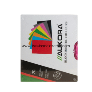 Bloc de Papier Bristol Couleurs - Aukora - Format A3 (20 Feuilles) 