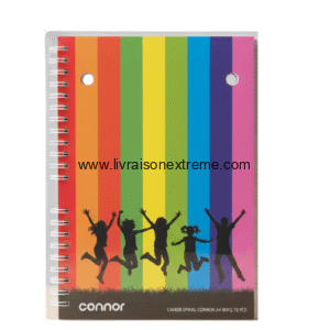Cahier Spiral - Quadrillé-CONNOR - A4 (Couverture Arc-en-Ciel)