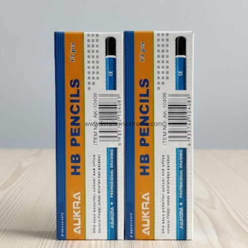 Crayons à Papier HB Aukora (Pack de 12 Pièces, AK-1040B) – Image 2
