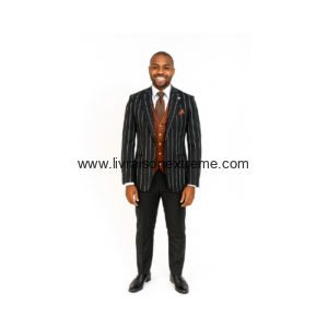 Costume croisé 3 Pièces à rayures