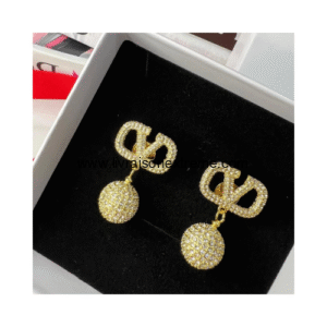 Boucles d'oreilles boule strass chic
