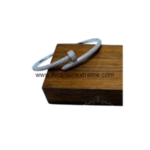 Bracelet jonc clou strass