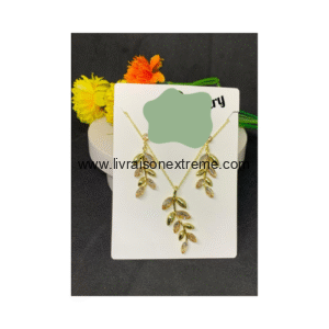 Parure en motif feuilles de lumière