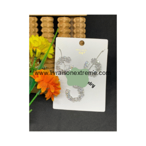 Parure en motif lune cristal