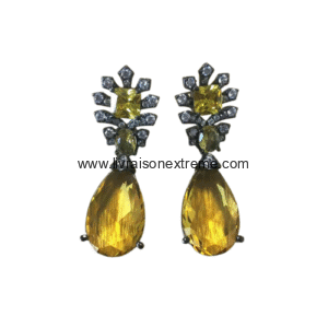 Boucles d'oreilles pendantes éclat solaire