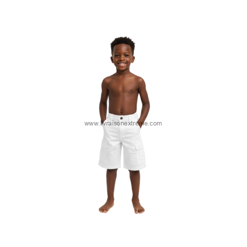 Short garçon style bermuda cargo