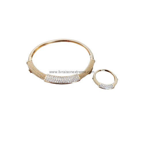 Parure bracelet et bague minimal chic