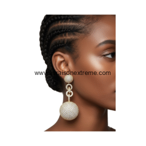 Boucles d'oreilles boules pavées