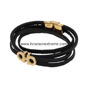 Bracelet multi câbles en cuir