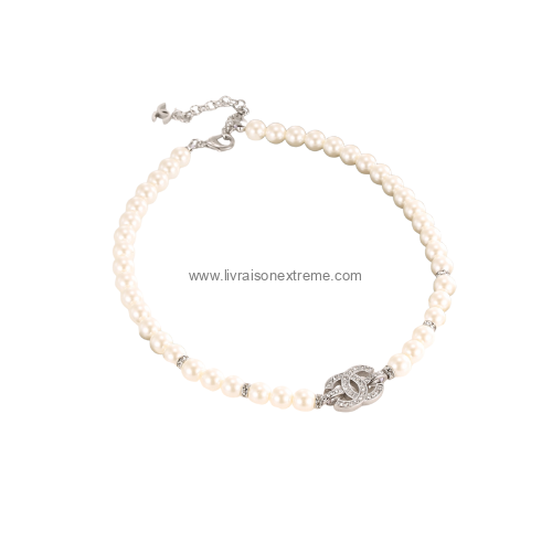Collier en perles Chanel cristal