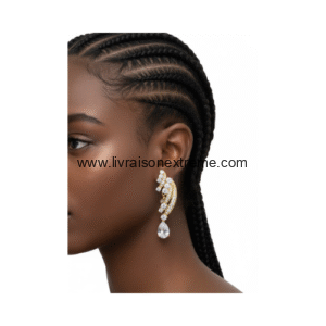 Boucles d'oreilles pendantes cristal et arcs