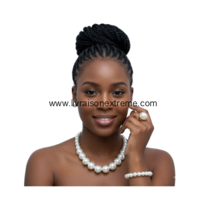 Parure en motif perles glamour