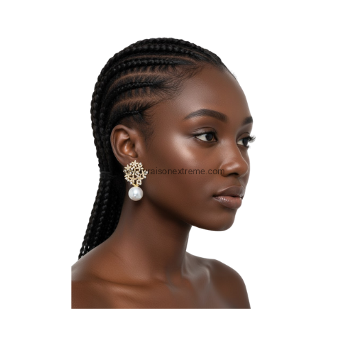 Boucles d'oreilles grosse perle