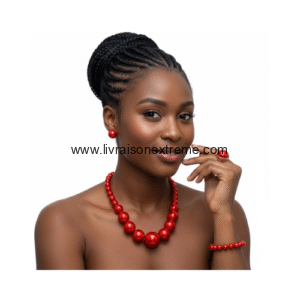Parure en motif perles glamour