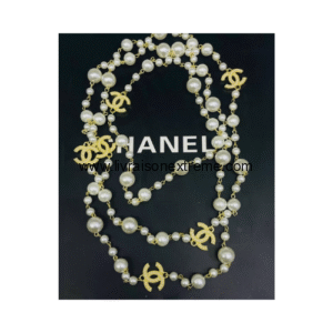Collier sautoir chanel en perles