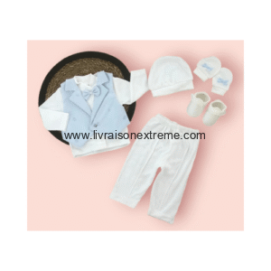 Ensemble de cérémonie bébé garçon Petite Ponpon Baby