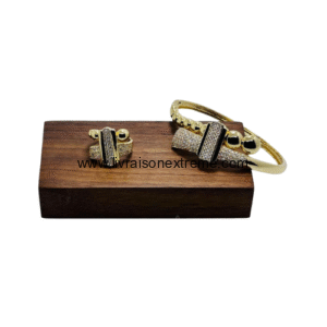 Parure bracelet et bague style luxueux