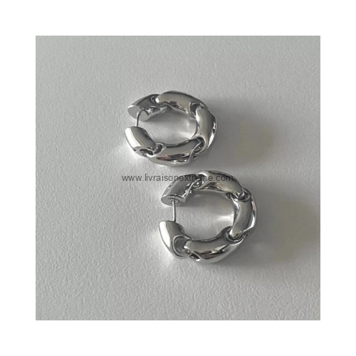 Boucles d'oreilles mini créoles Nexus – Image 3