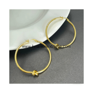 Boucles d'oreilles créoles Nœud d'or