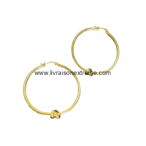 Boucles d'oreilles créoles Nœud d'or