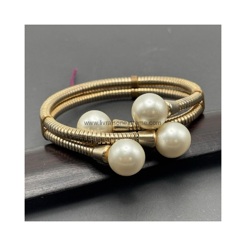 Parure avec des perles nacrés 3 pièces – Image 4
