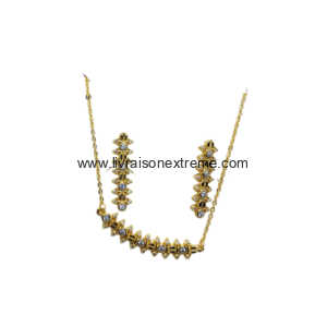 Parure collier et boucles d'oreilles - J2070