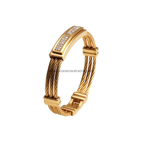 Bracelet câble avec Strass – Image 2