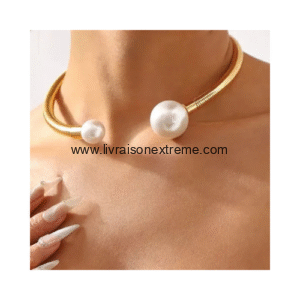 Parure avec des perles nacrés 3 pièces
