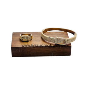 Parure bague et bracelet boucle de luxe