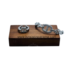 Parure bracelet et bague maillon prestige