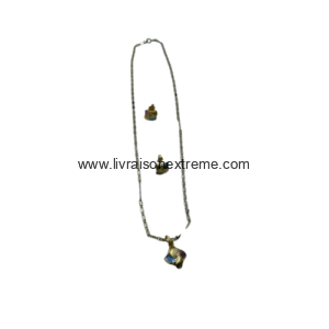 Parure pétale irisé