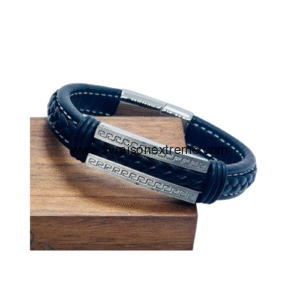 Bracelet Thésée en cuir tressé