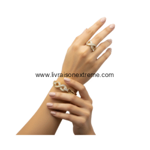 Parure et bracelet motif infini strass