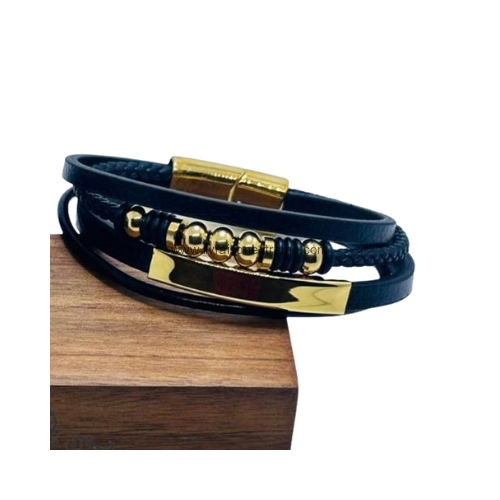 Bracelet Orion multi rangs en cuir