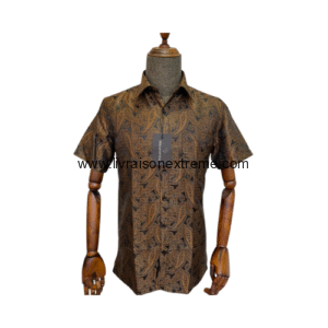 Chemise Présidentielle Manches Courtes –  Bronze & Ébène