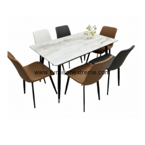 Salle à Manger LVXEP Lvxep-261 – “Plateau marbre moderne”- 1+6
